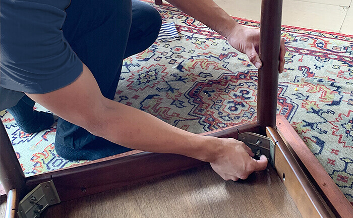 大型品は分解してから小分け搬出